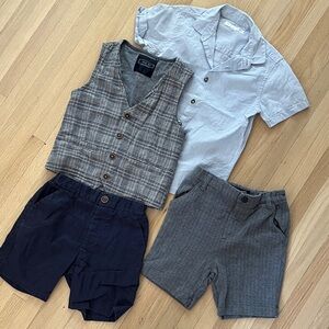 Boy Set: Dress to Impress - 2 Pairs of Shorts, Vest and Shirt Set